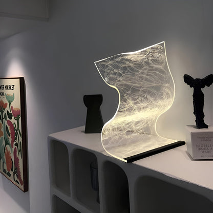 Akryl Bordlampe – Tidløs Eleganse Med Led-belysning | Dekorativ Lampe Til Hjemmet