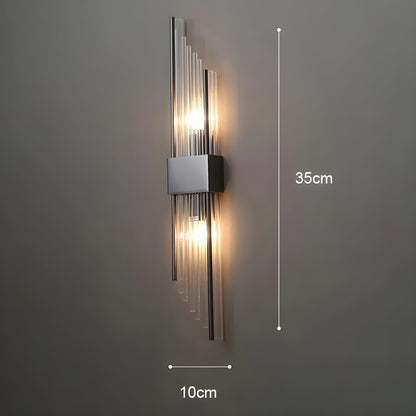 Vegglampe med Krystalleffekt – Elegant og Dekorativ | Gullfarget Detalj