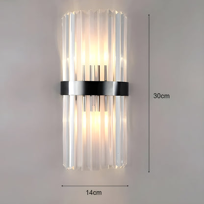 Vegglampe med Krystalleffekt – Elegant og Dekorativ | Gullfarget Detalj