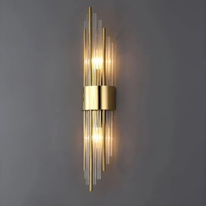 Vegglampe med Krystalleffekt – Elegant og Dekorativ | Gullfarget Detalj