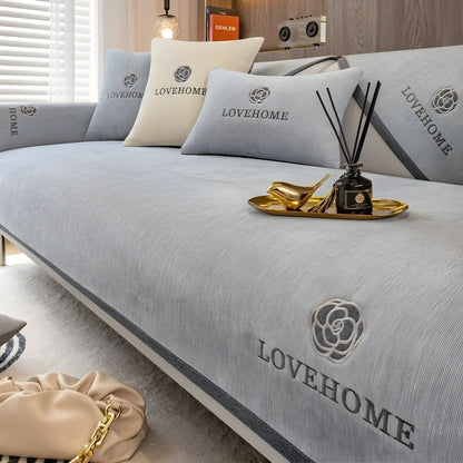 LuxeWrap sofatrekk sklisikkert sofa- og putebeskyttelse – Lysegrå / 70x70 cm