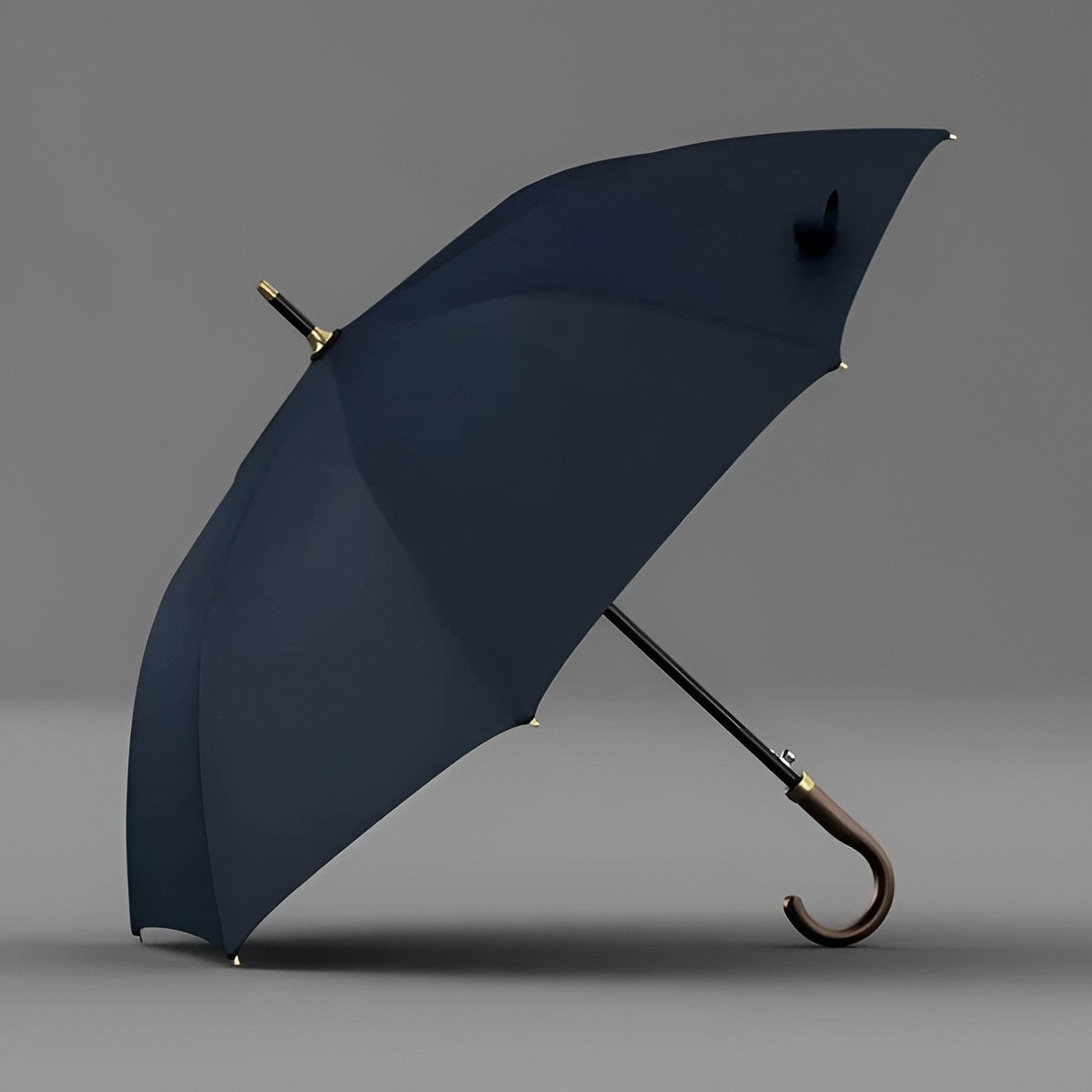 Lang Paraply Skinnhåndtak – 121 cm Skjerm | Klassisk Design for Regnfulle Dager