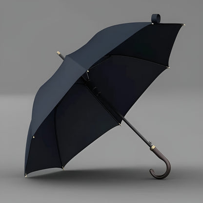 Lang Paraply Skinnhåndtak – 121 cm Skjerm | Klassisk Design for Regnfulle Dager