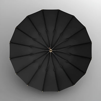 Paraply med Trehåndtak – 112 cm Lang Skjerm | Klassisk Regnparaplydesign
