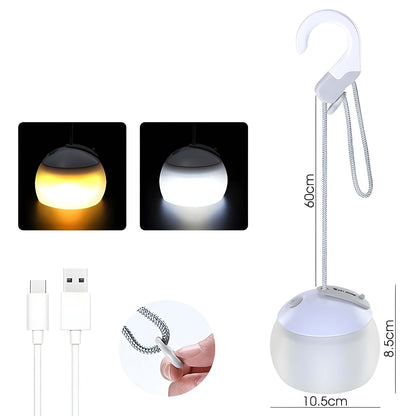 Krona – LED Hengelampe til Camping, Oppladbar