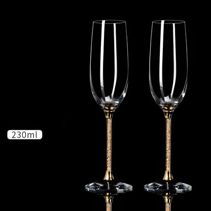 Rødvinsglass Sett – 2 Luksuriøse Krystallglass | Perfekt for Vin, Champagne og Festlige Anledninger