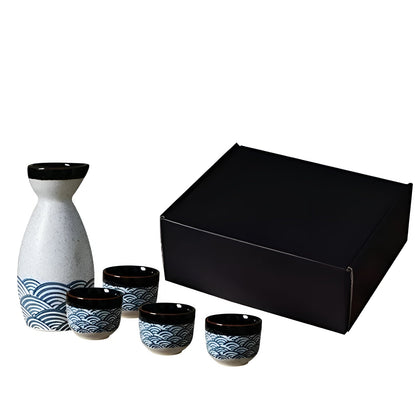 Japansk Sakesett i Keramikk – Tradisjonelt og Elegant | Perfekt for Hjem, Restaurant og som Gave