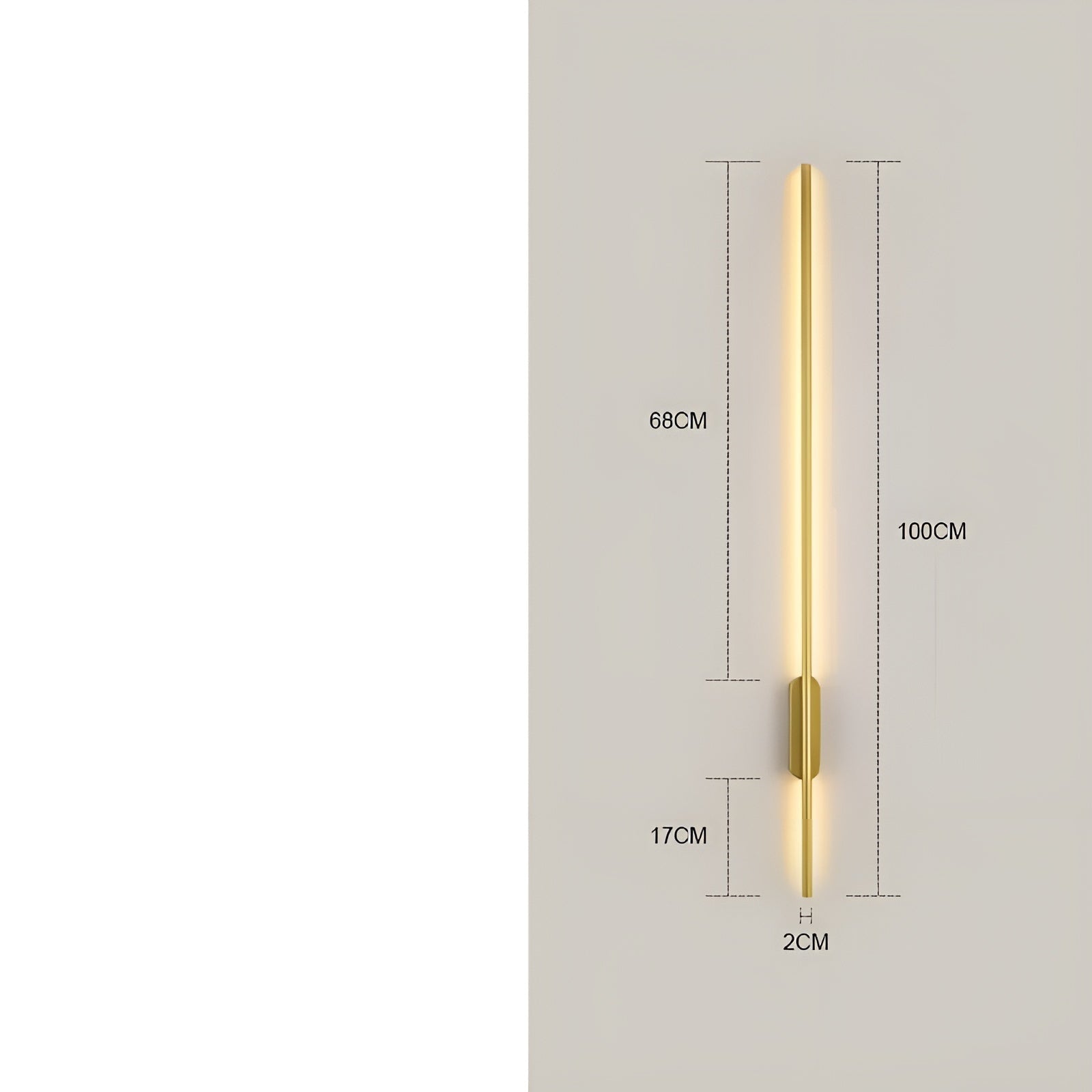 Lang Led-Vegglampe – Moderne Og Dekorativ | Perfekt For Soverom, Stue Og Gang