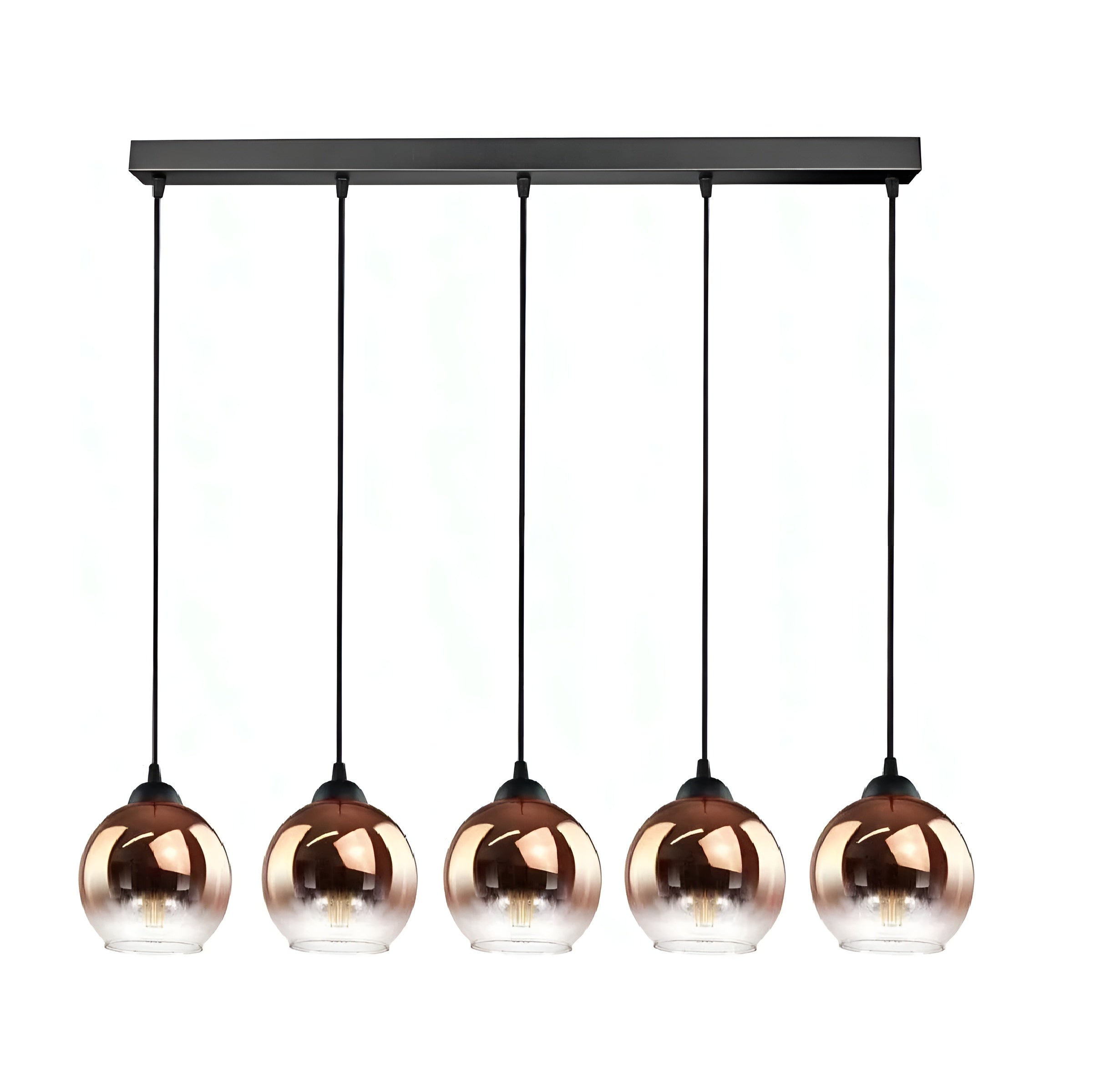 Glasspendellampe I Moderne Design – Elegant Belysning For Spisestue Og Stue | 1–5 Lys - 5 Hode - Lysekroner