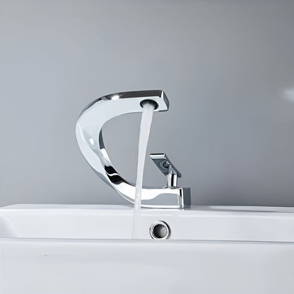 Vaskarmatur Med Vannfallutløp – Moderne Elegant Design | Ideell For Baderom Og Gjestetoalett - Nikkel