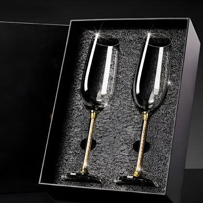 Rødvinsglass Sett – 2 Luksuriøse Krystallglass | Perfekt for Vin, Champagne og Festlige Anledninger