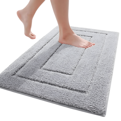 Badematte i Mikrofiber – Sklisikker og Vaskbar | Myk og Suger Godt til Bad og Dusj