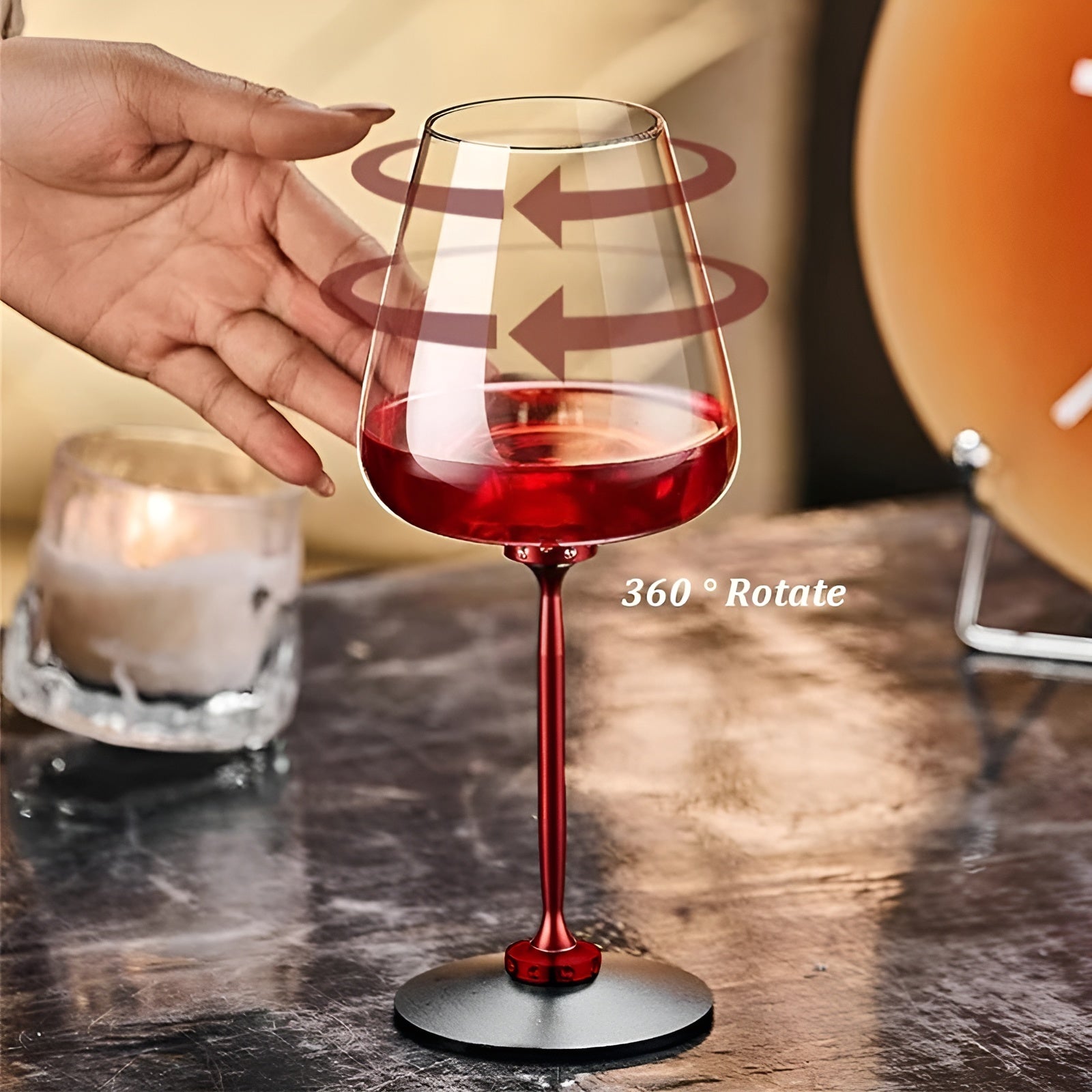 Roterende Drikkeglass i Krystall – Elegant for Whisky, Vin og Cocktailer | Perfekt for Hjemmebar og Selskap