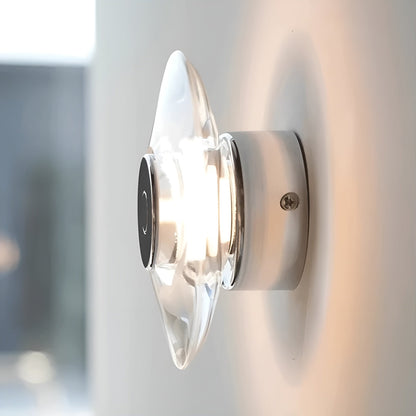 Rund Vegglampe med Krystall – Moderne LED Design | Dekorativ Lampe til Soverom, Stue og Gang