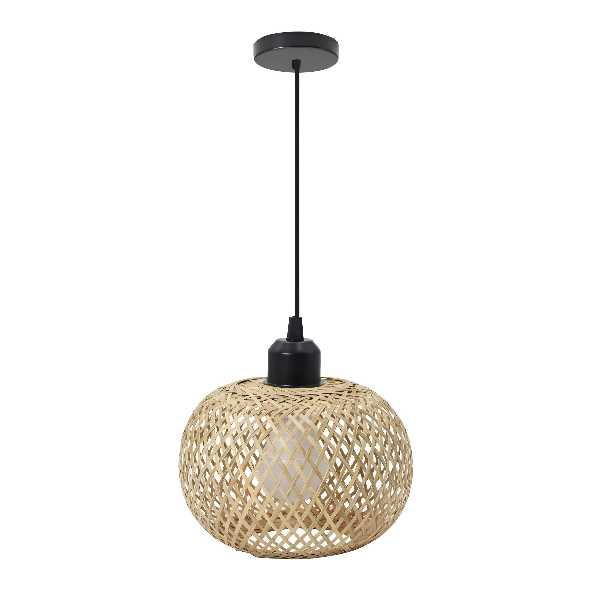 Bambus Taklampe – Naturlig Rattan-Design | Håndlaget for Stue, Kafé og Restauranter