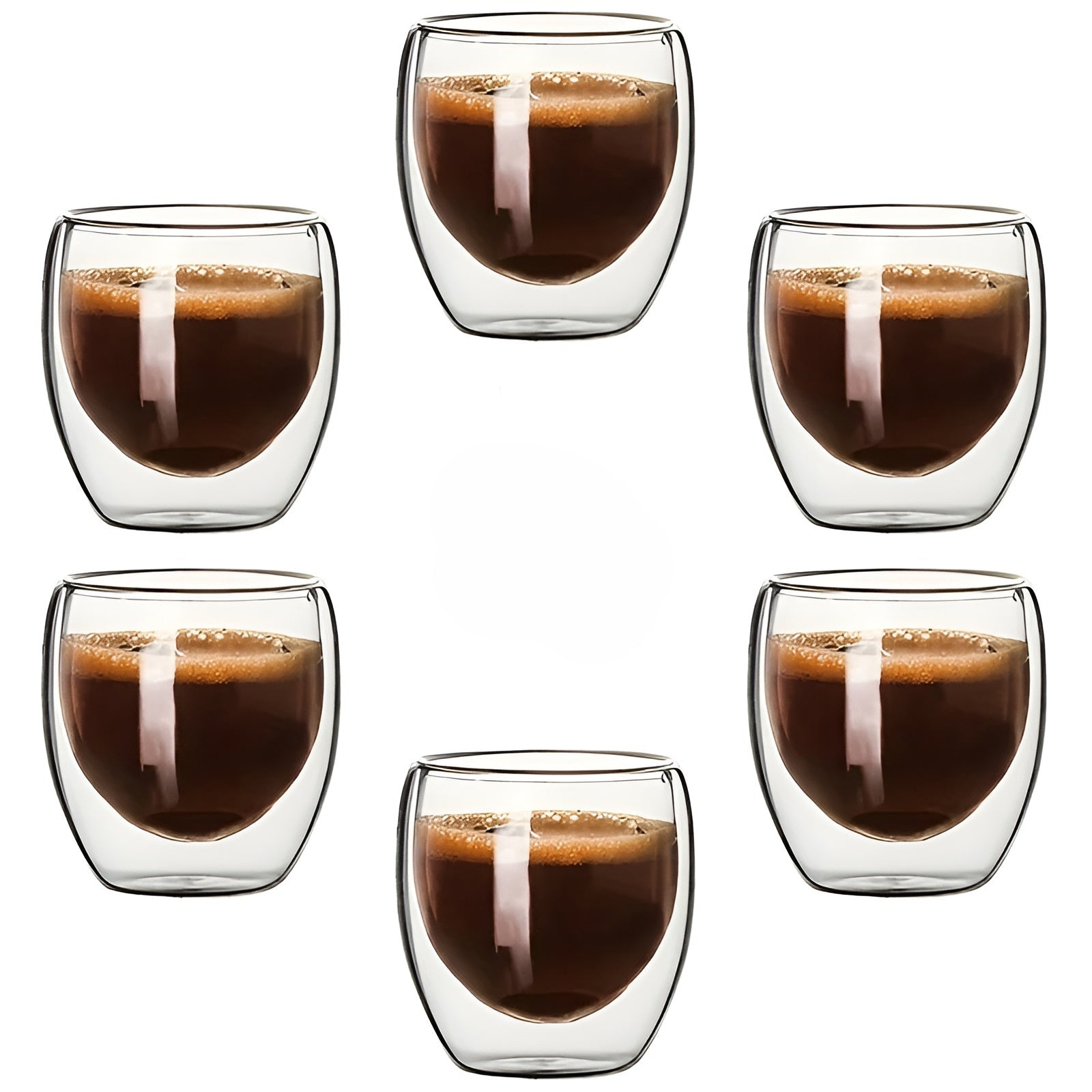 Dobbeltvegget Glass – Varmebestandig og Transparent | Håndlaget Mini Telys- og Whiskeyglass
