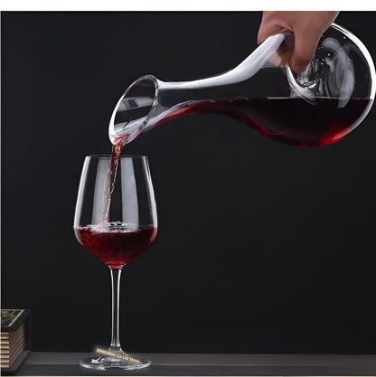 Kristallvinkaraffel I Snegleform – Blyfri For Vin Eller Konjakk | Dekorativ For Hjemmet Og Baren