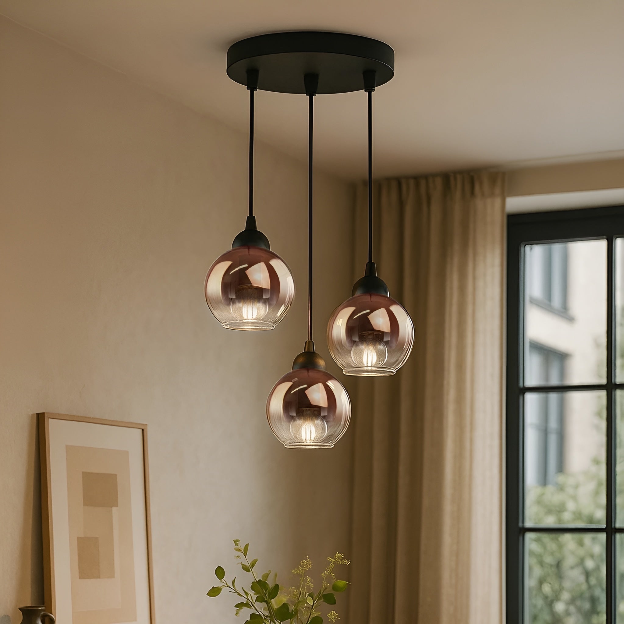 Glasspendellampe I Moderne Design – Elegant Belysning For Spisestue Og Stue | 1–5 Lys - Lysekroner