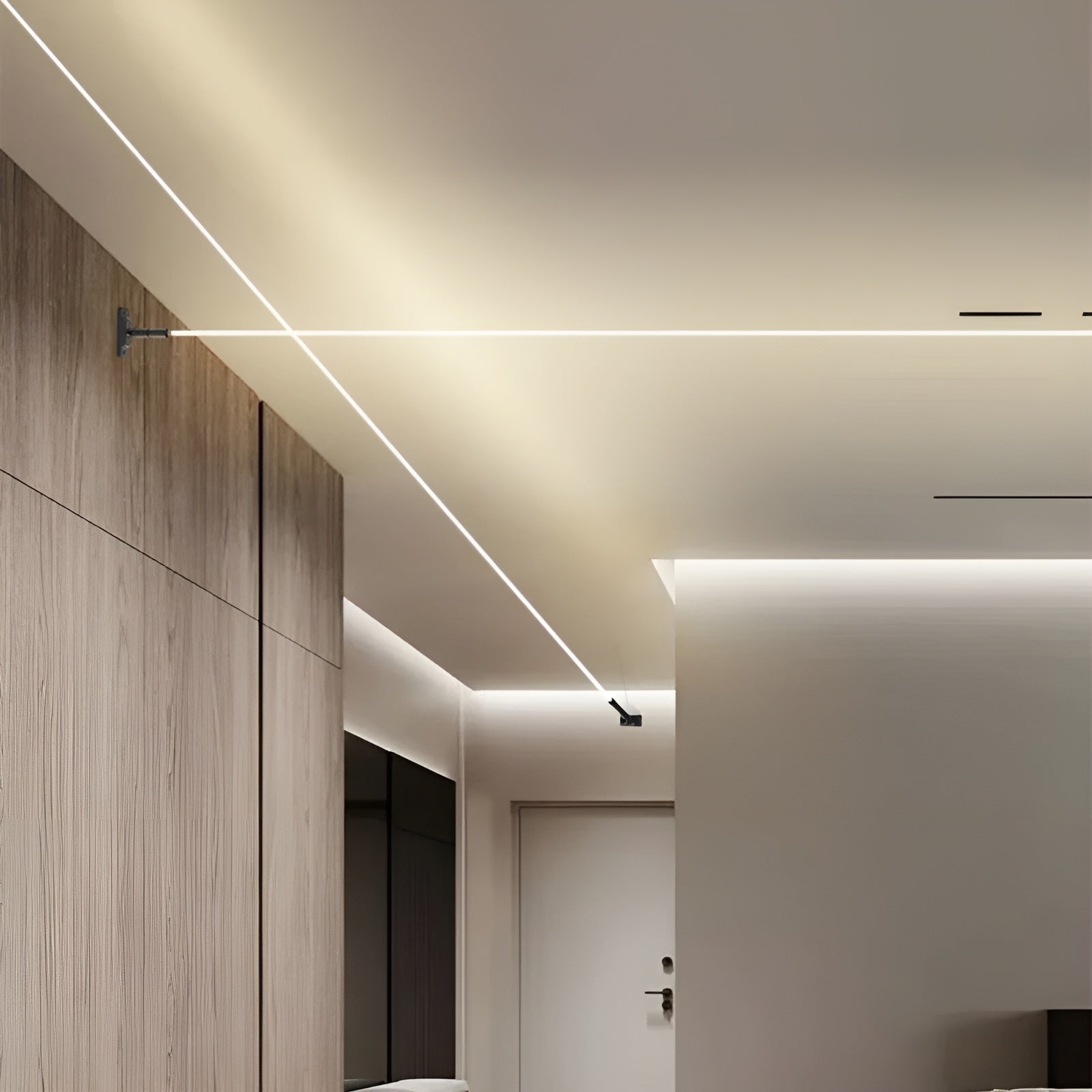 Led-Vegglampe I Lineært Design – Slank Design I Stål | For Stuer Og Soverom
