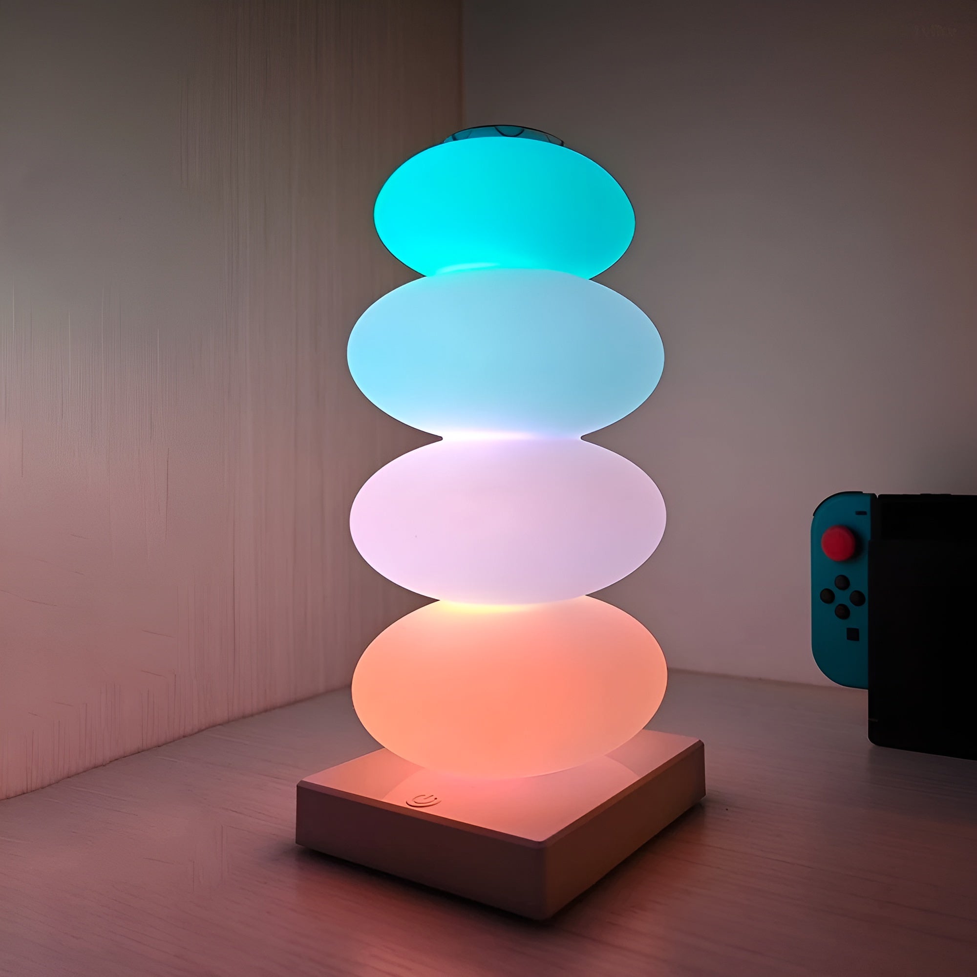 Nattbordlampe – Dimbar LED med 16 Farger | Touchkontroll og Stemningsfull Belysnin