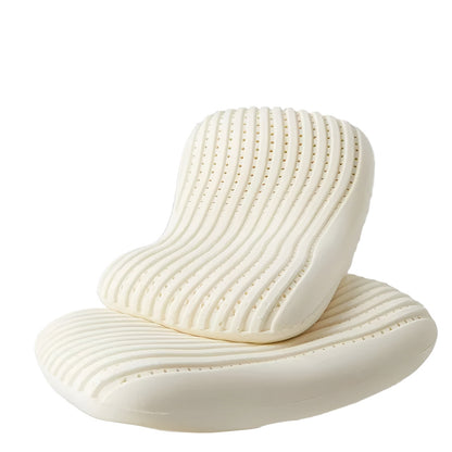 Bomullstrekk til Naturlatexhodepute – Ergonomisk Nakkepute | Pustende og Perfekt for Side- og Ryggsovende