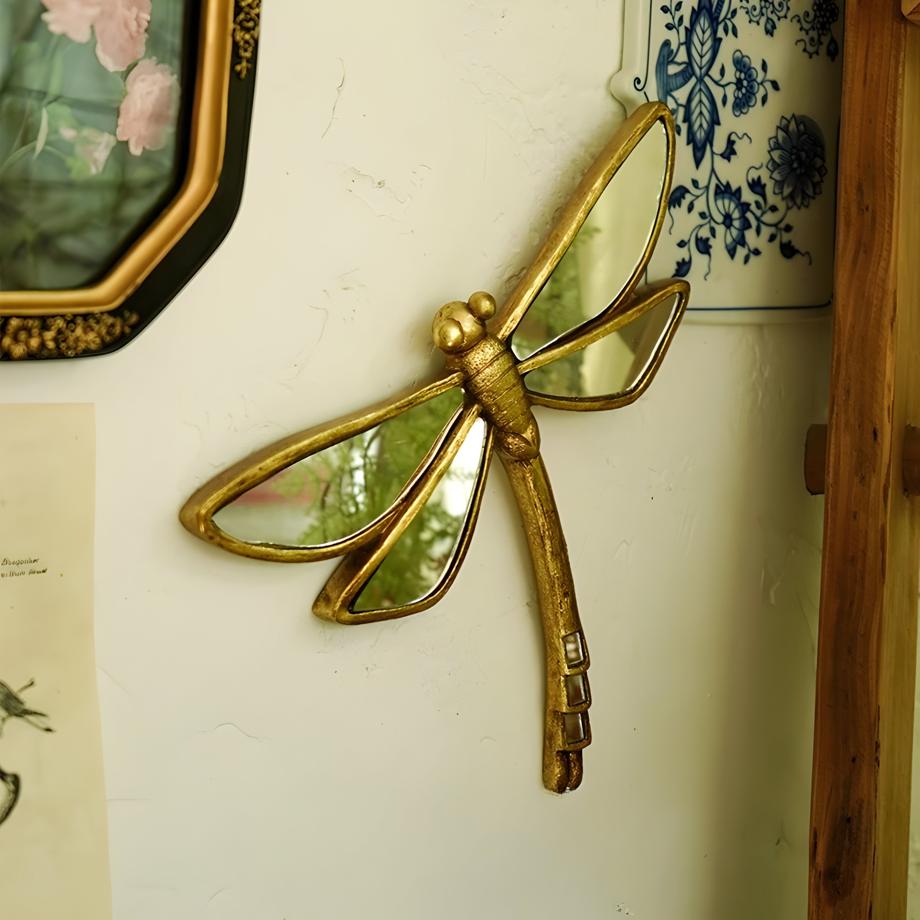 Abryn – Vintage Veggspeil Med Skogsmotiv