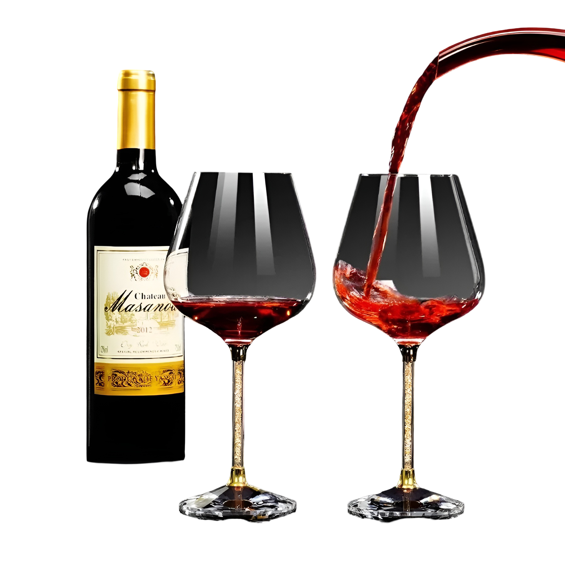 Krystallglass i 2-pakning – Elegante og Luksuriøse | Perfekt for Selskap og Fest
