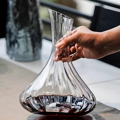 Kompakt Vinkaraffel i Glass – Dryppsikker og Bærbar | Perfekt for Reise og Utflukter - Karafler