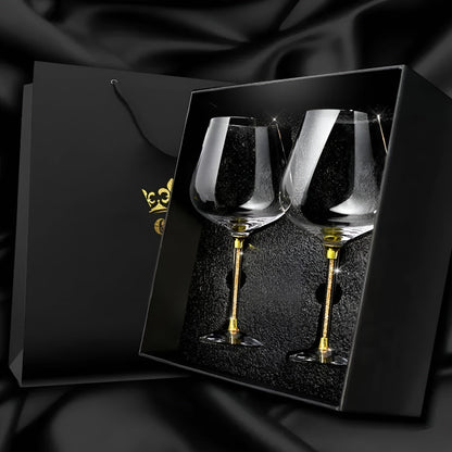 Krystall Vinglass Sett – 2 Elegant og Luksuriøst | Perfekt til Rødvin, Hvitvin og Champagne