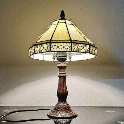 Glassbordlampe med Geometrisk Design – Elegant og Dekorativ | Perfekt for Stue og Bar