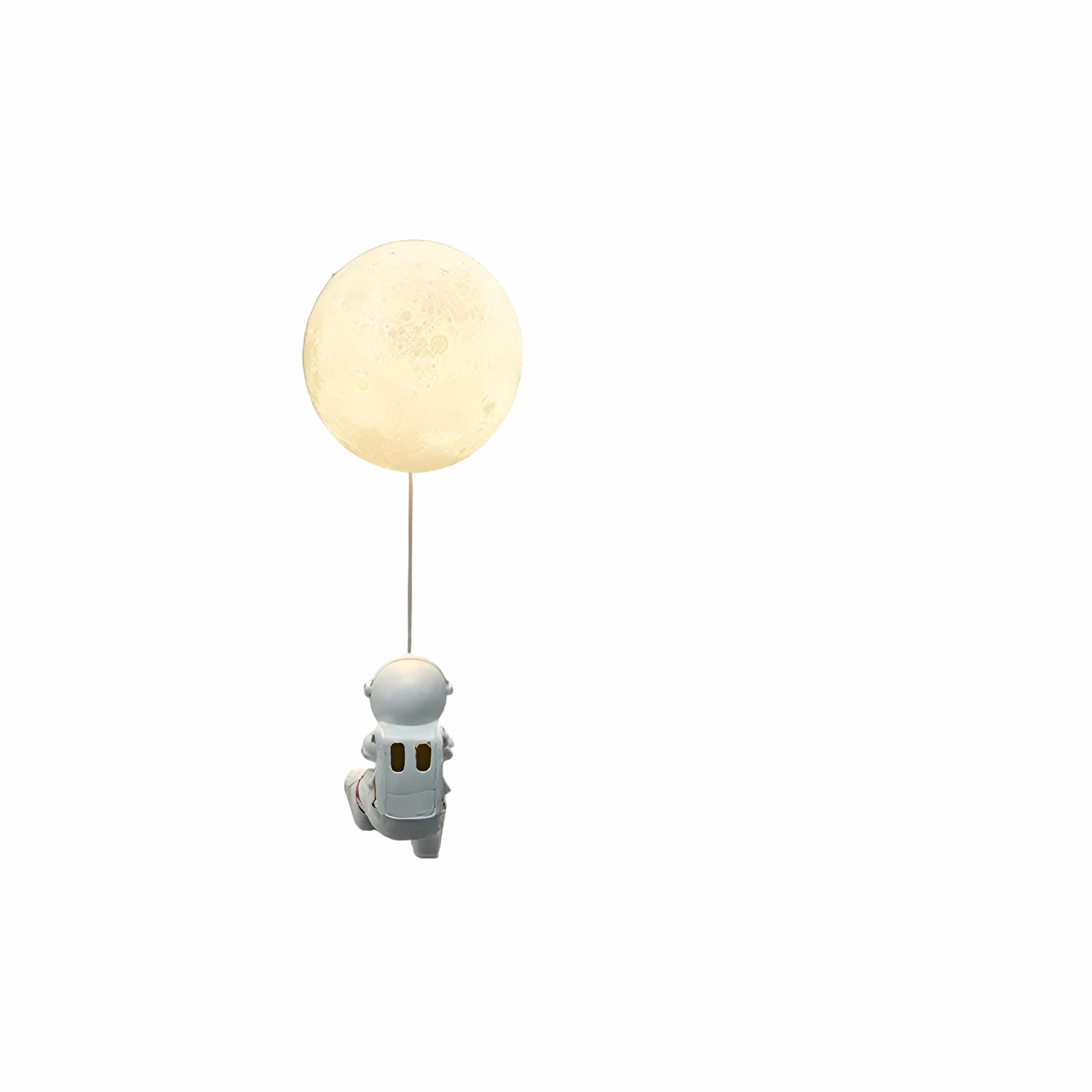 Astronaut Vegglampe – Dekorativ Lampe med Planet og Glasskule | Perfekt for Barnerom og Nattbord