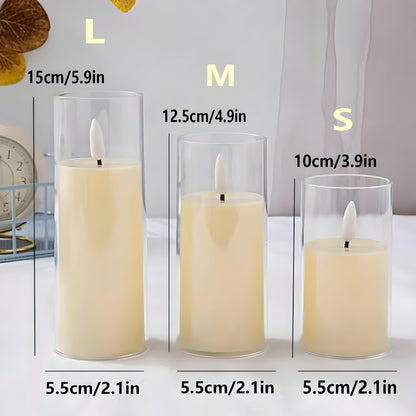 Led Stearinlyslampe - Minimalistisk, Flammelampe I Akryldekorasjon For Hjemmet