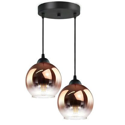 Glasspendellampe I Moderne Design – Elegant Belysning For Spisestue Og Stue | 1–5 Lys - 2 Hode - Lysekroner