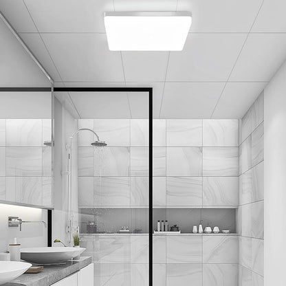 Kvadratisk LED-taklampe – Jevnt og Behagelig Lys | Perfekt for Stue og Bad