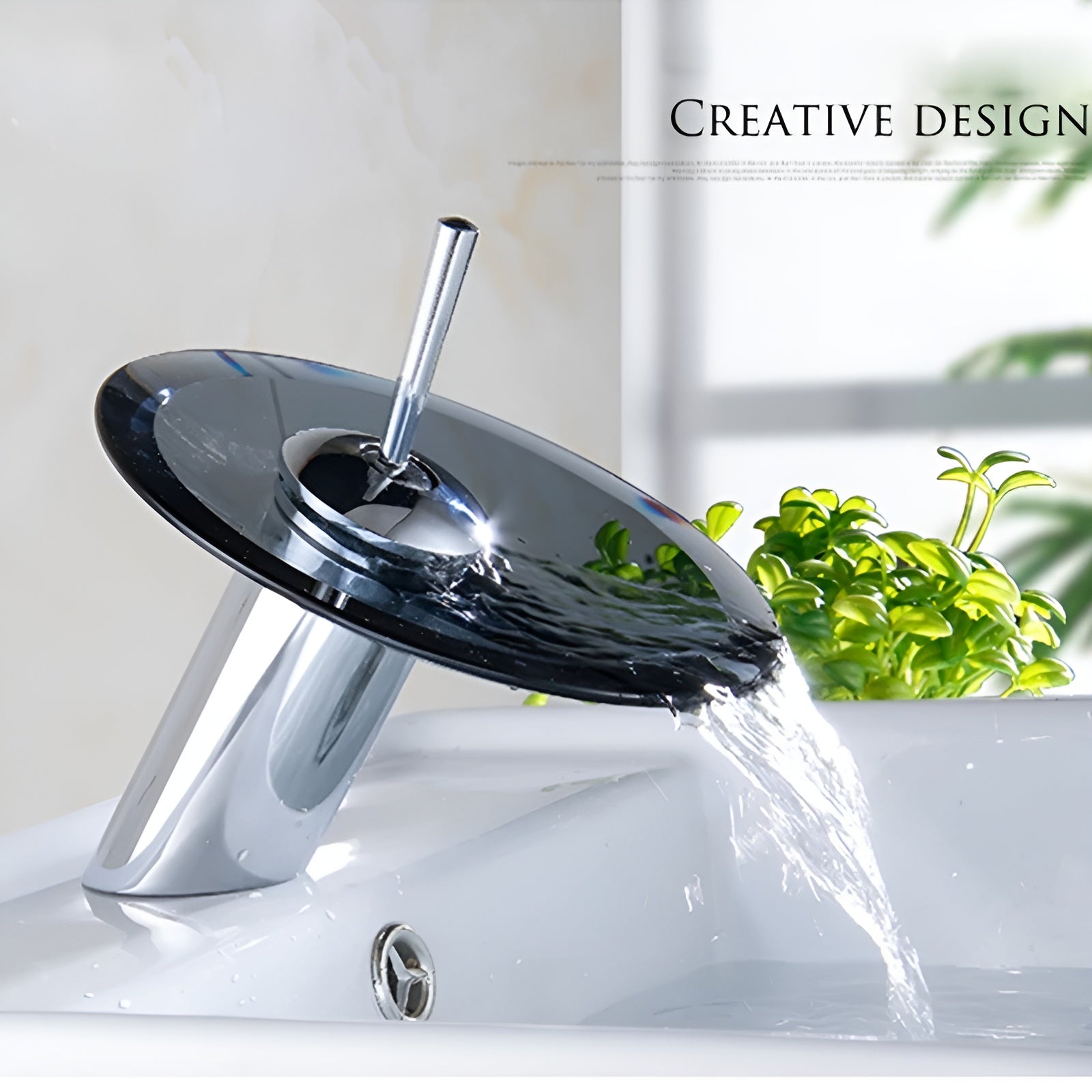 Servantkran med Fossedesign – Stilren og Moderne | Ettgreps Blandebatteri i Krom for Bad