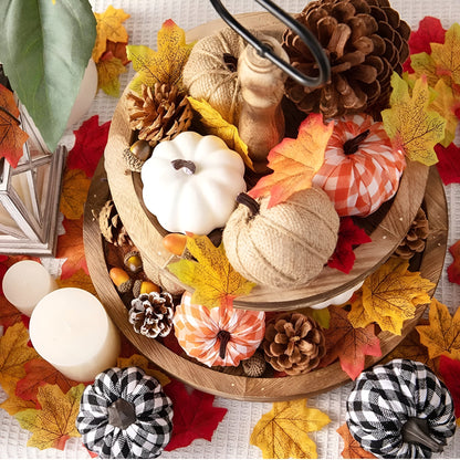 Herbstliche Kürbis-Deko aus Jute – 12 Stück | Ideal für Tisch, Fensterbank & Halloween