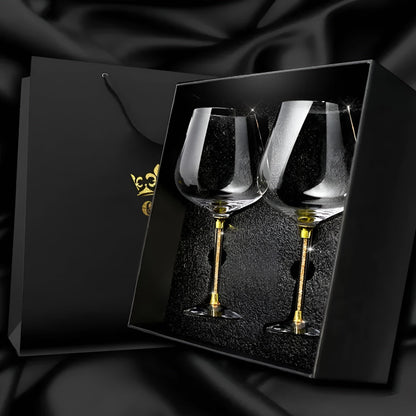 Krystall Vinglass Sett – 2 Elegant og Luksuriøst | Perfekt til Rødvin, Hvitvin og Champagne