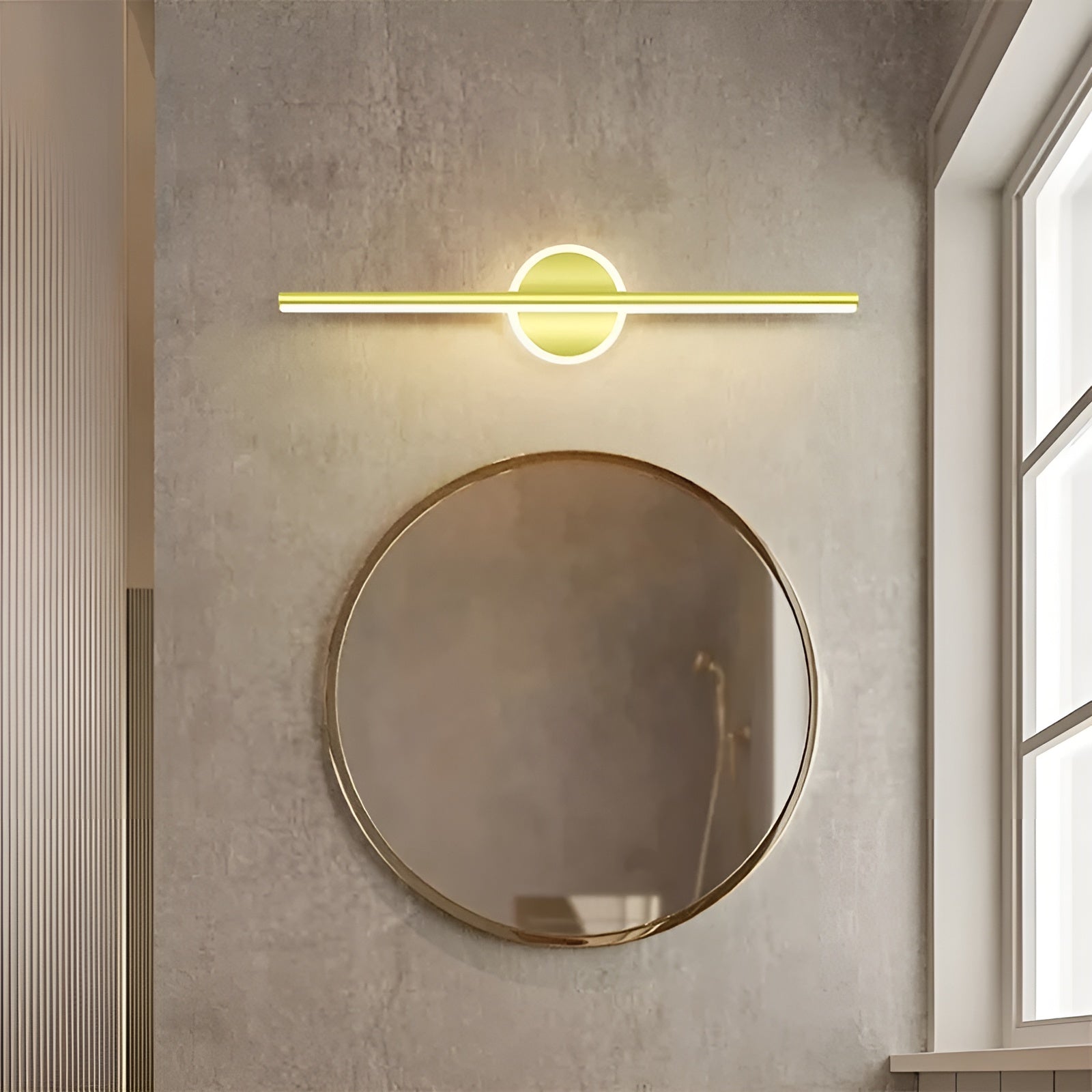 Led Vegglampe Med Speilfront – Minimalistisk Og Dekorativ | Perfekt For Soverom, Gang Og Stue