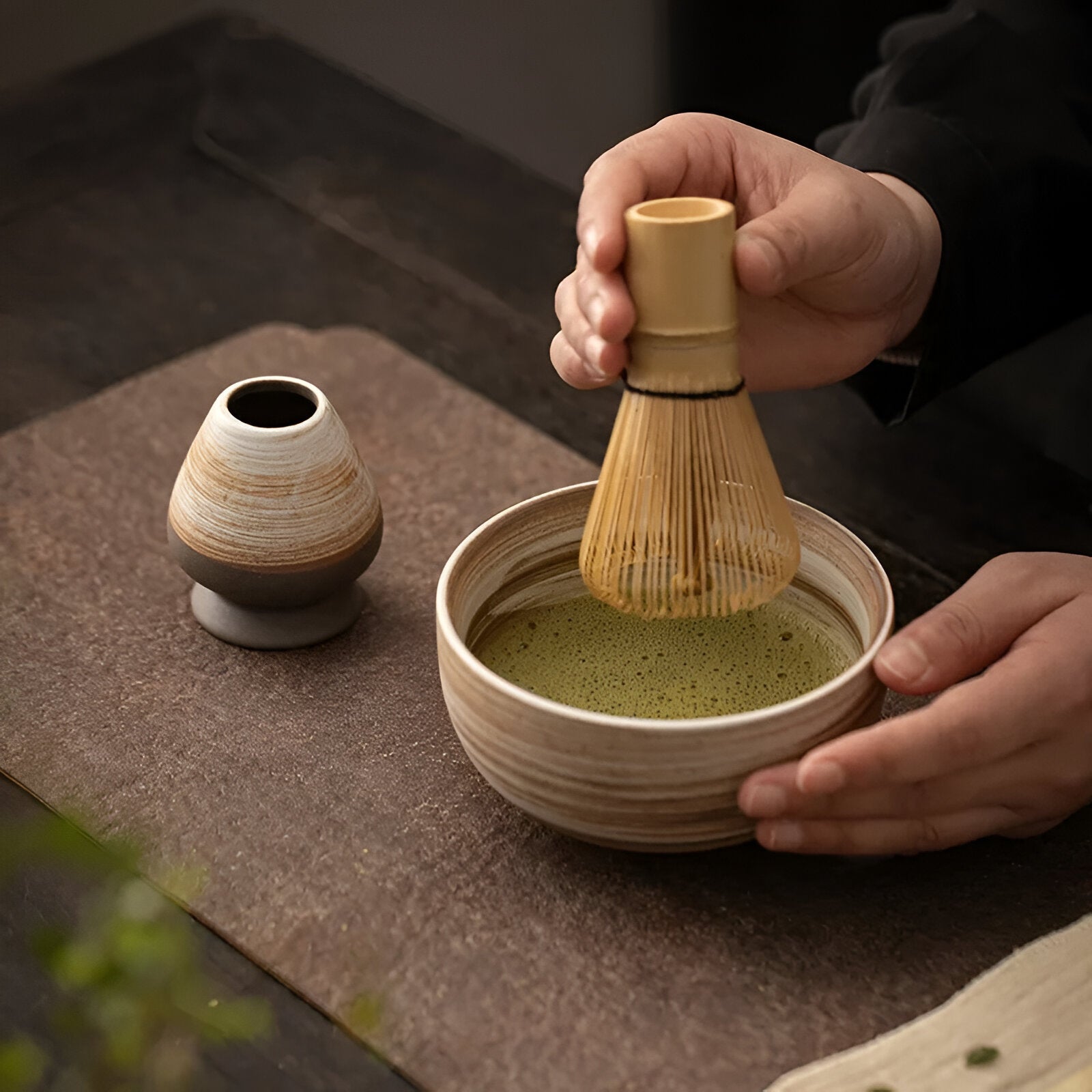 Matcha Keramikksett - Tradisjonelt Japansk Matcha Tesett
