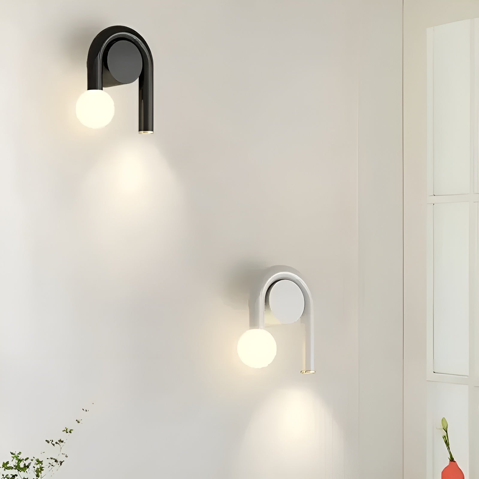 LED Vegglampe i U-form – Moderne og Dekorativ | Perfekt for Stue og Soverom