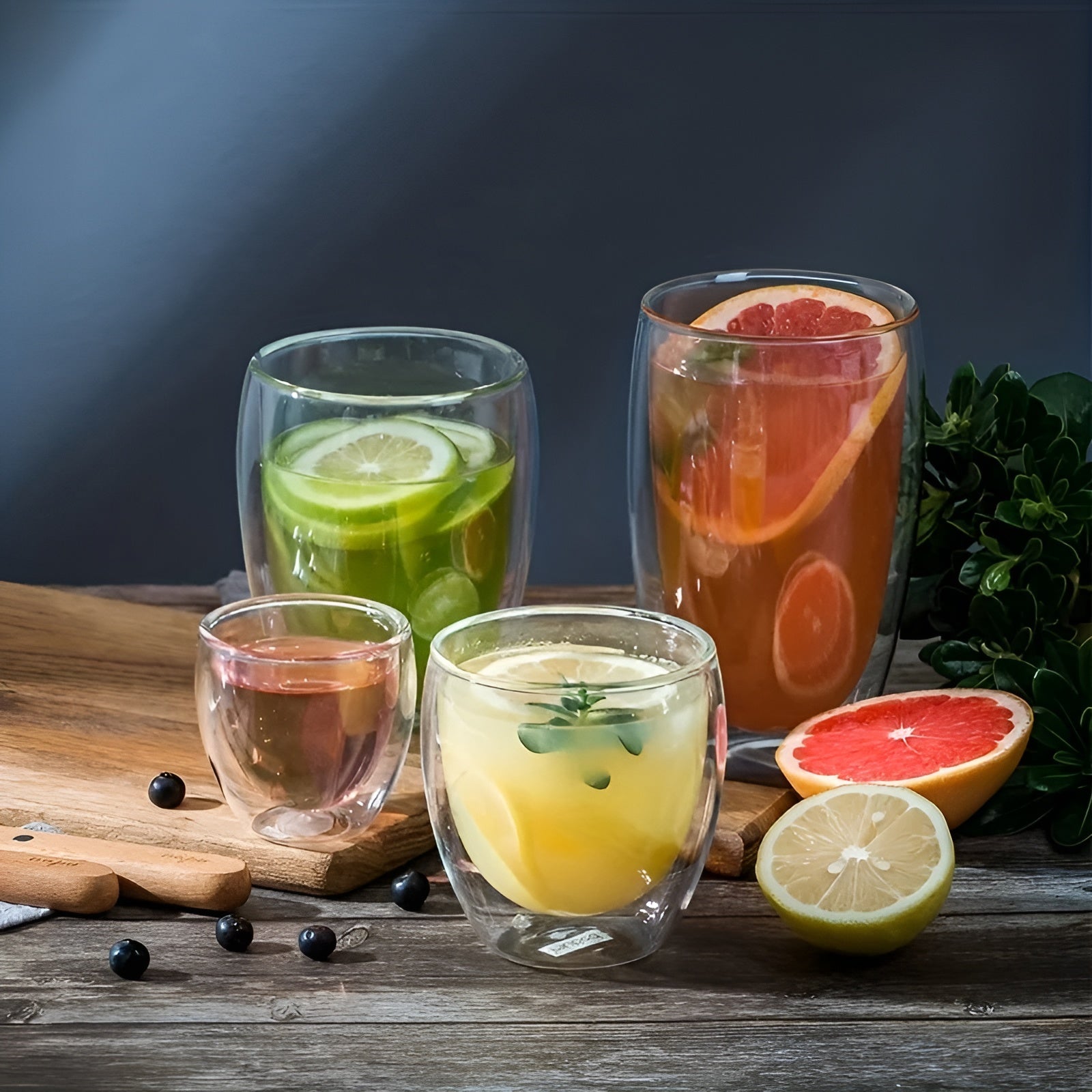 Dobbeltvegget Glass – Varmebestandig og Transparent | Håndlaget Mini Telys- og Whiskeyglass