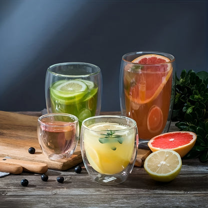 Dobbeltvegget Glass – Varmebestandig og Transparent | Håndlaget Mini Telys- og Whiskeyglass