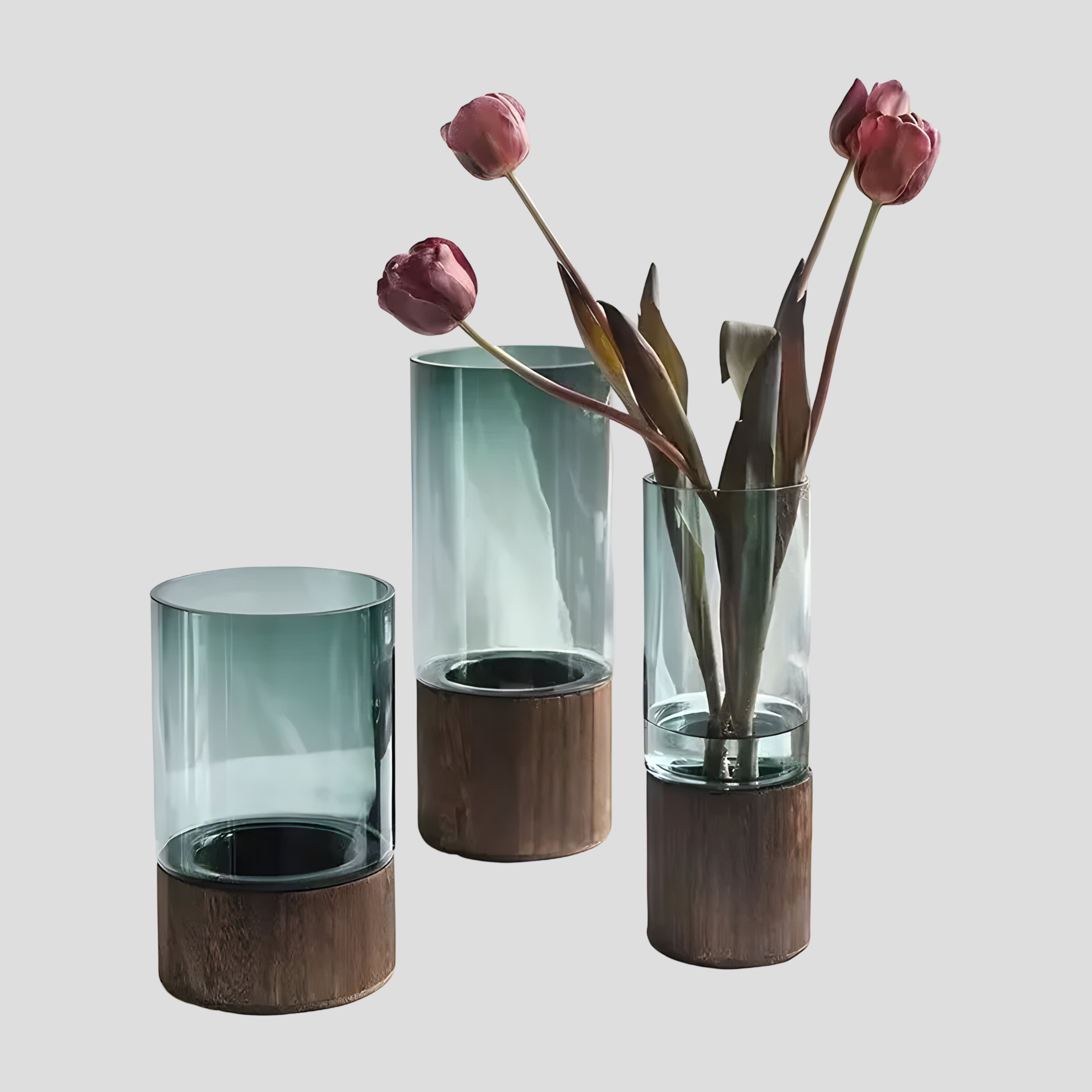 Derska - Hydroponisk Vase I Tre Og Glass