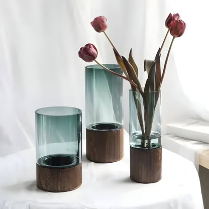 Derska - Hydroponisk Vase I Tre Og Glass