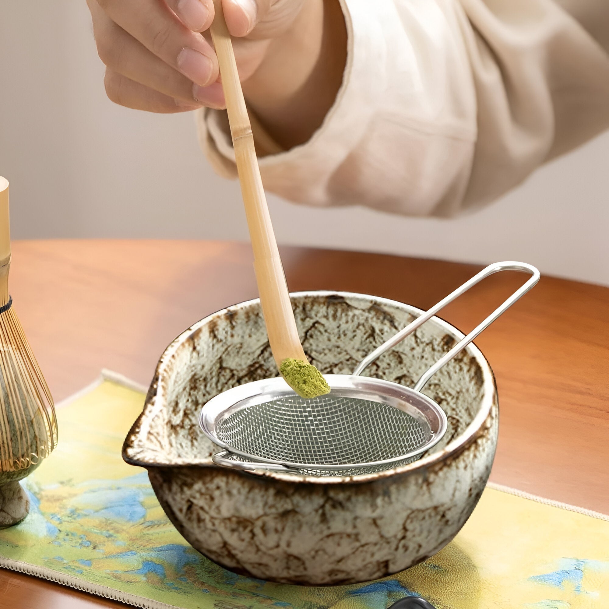 Tverla - Matcha keramikksett (6 deler)