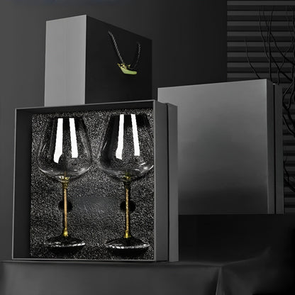 Krystall Vinglass Sett – 2 Elegant og Luksuriøst | Perfekt til Rødvin, Hvitvin og Champagne