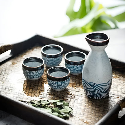 Japansk Sakesett i Keramikk – Tradisjonelt og Elegant | Perfekt for Hjem, Restaurant og som Gave