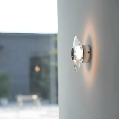 Rund Vegglampe med Krystall – Moderne LED Design | Dekorativ Lampe til Soverom, Stue og Gang