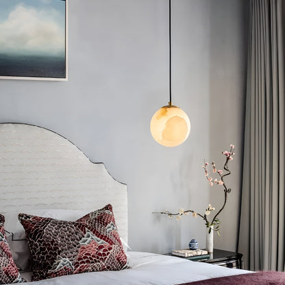 Marmor Pendellampe – Elegant og Naturlig Belysning | Perfekt for Soverommet - Lysarmaturer for vegg
