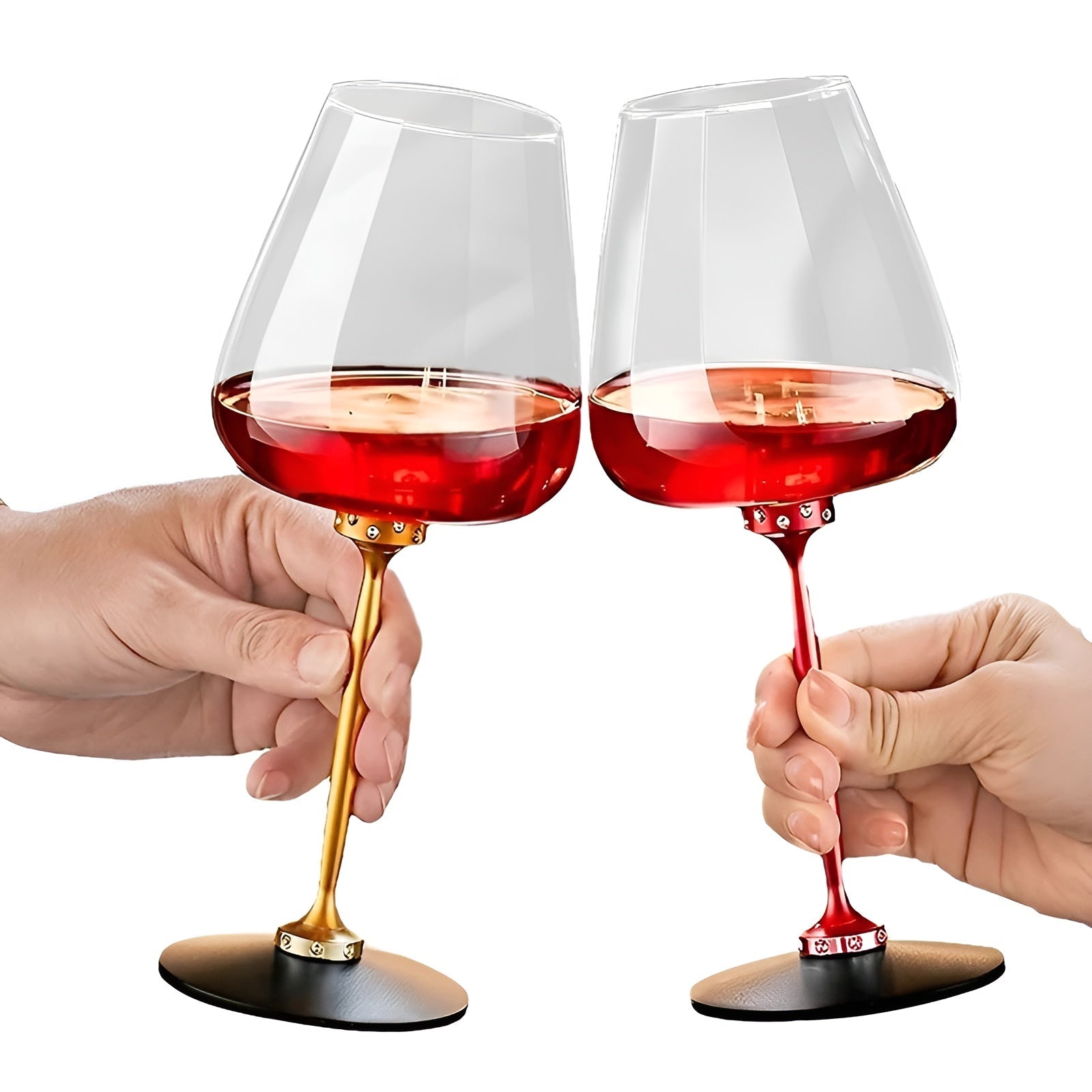 Roterende Drikkeglass i Krystall – Elegant for Whisky, Vin og Cocktailer | Perfekt for Hjemmebar og Selskap